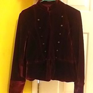Velvet bomber jacket